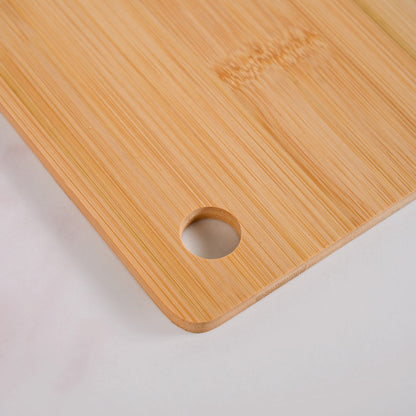 Natural Bamboo Serving Platter Chopping Board Set Of 3