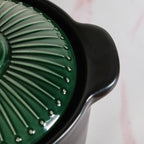 Botanica Ceramic Cooking Pot With Lid Green 5700ml