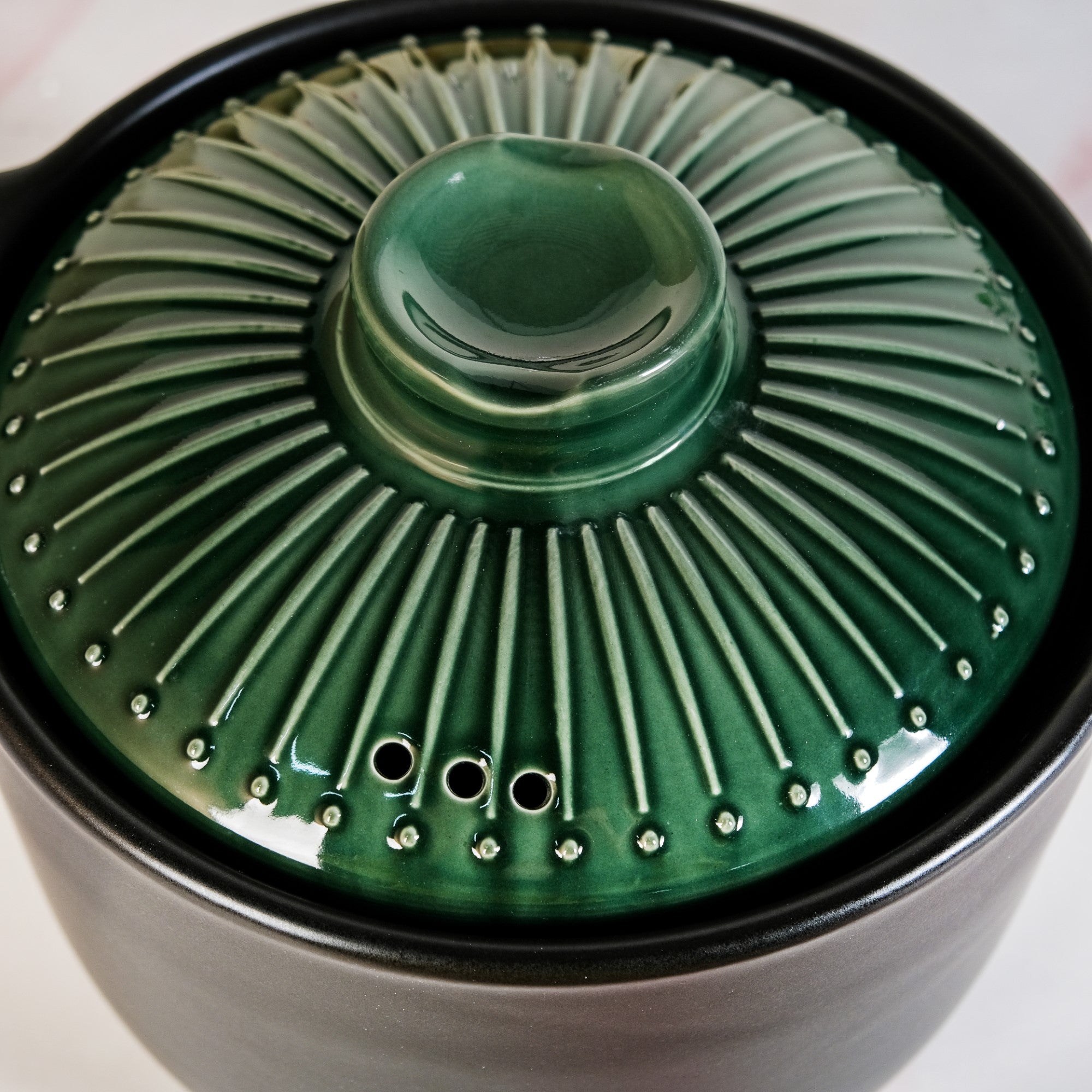 Botanica Ceramic Cooking Pot With Lid Green 5700ml