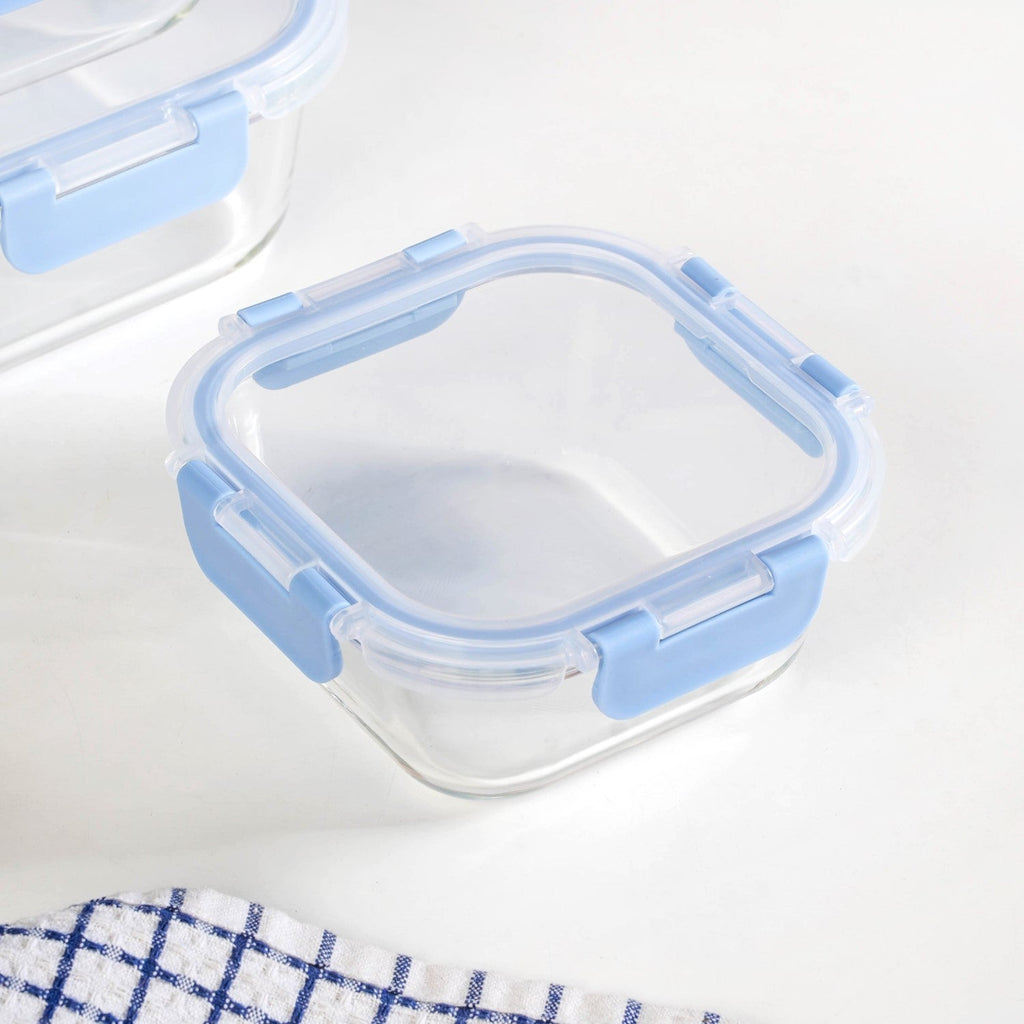 Nestro Airtight Food Storage Square Container Set Of 5 Blue