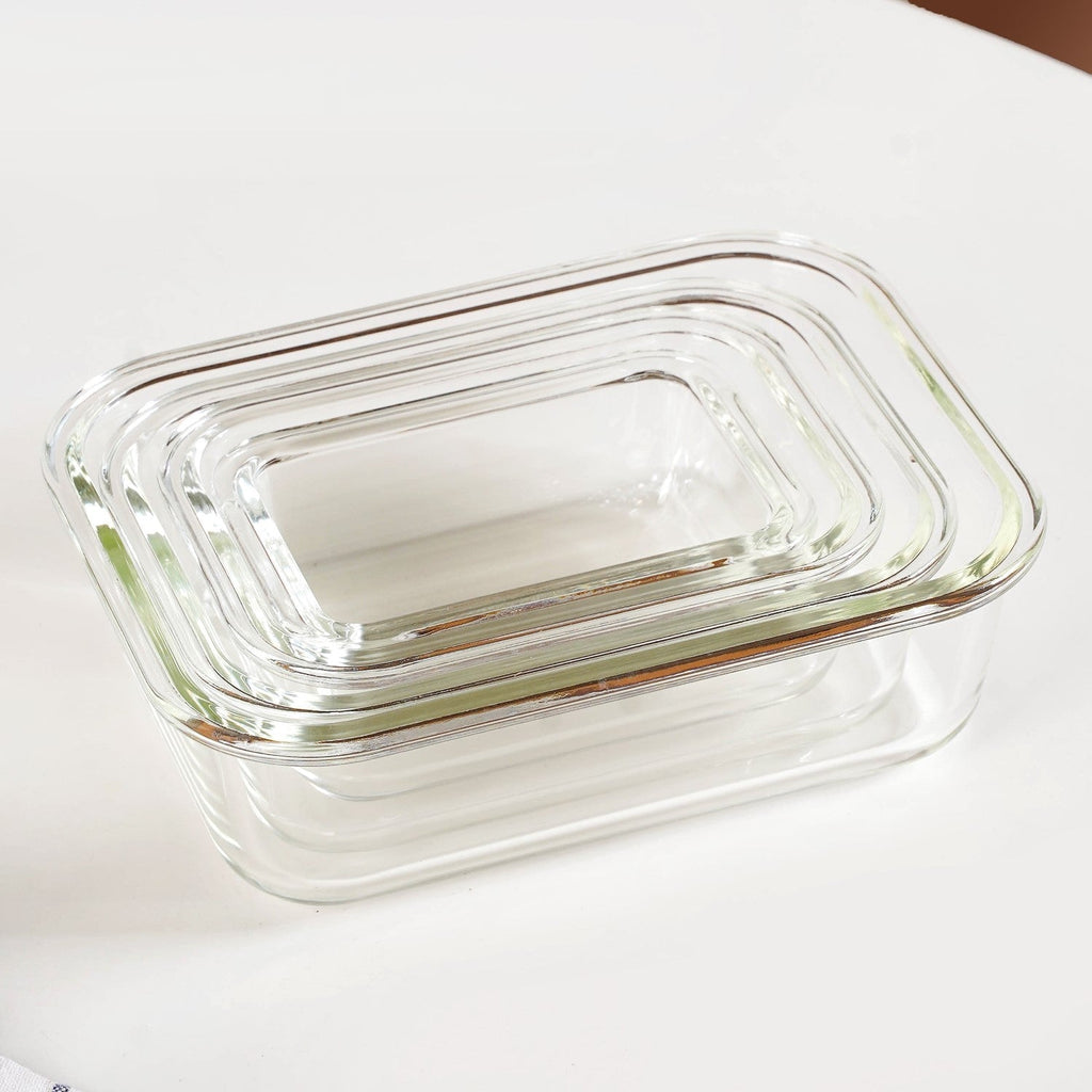 Nestro Leakproof Stackable Food Storage Lunch Box Set Of 4 Beige