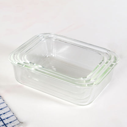 Nestro Microwave Safe Airtight Storage Box Set Of 3 Green