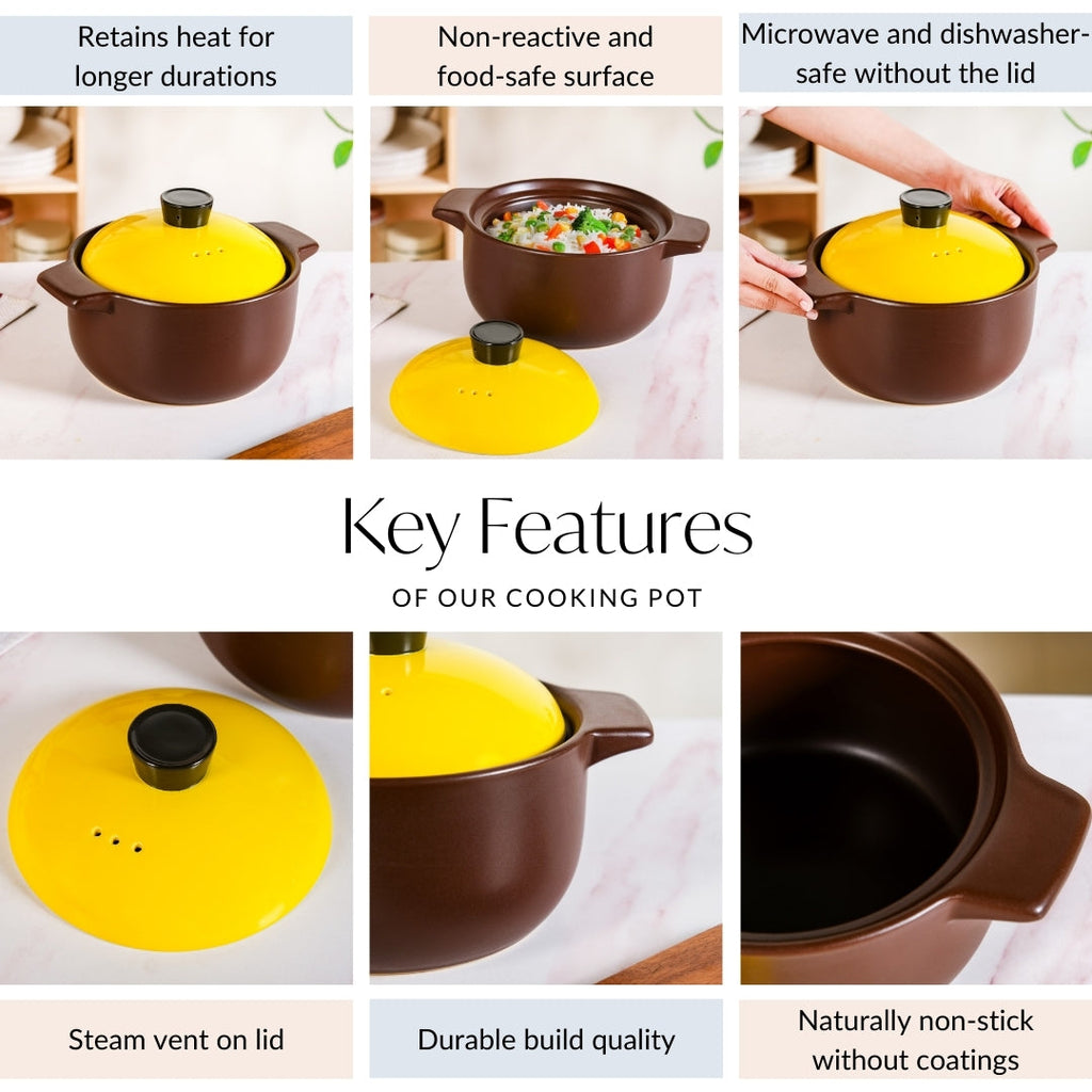 Limonelle Ceramic Cookware With Lid 3300ml