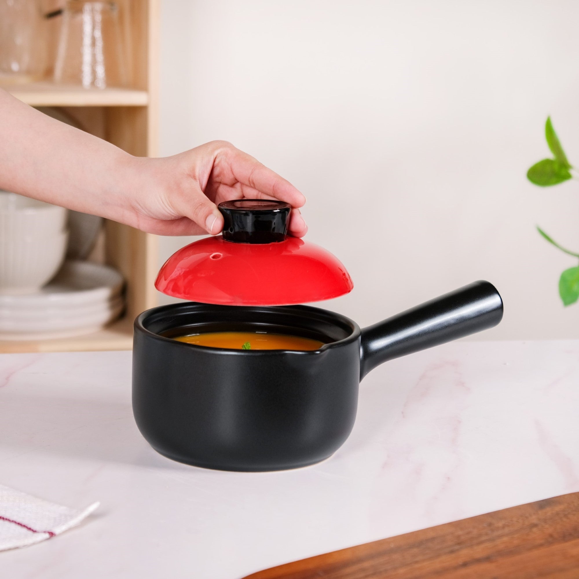 Rouge Ceramic Sauce Pan 1000ml