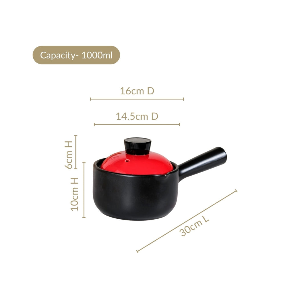 Rouge Ceramic Sauce Pan 1000ml