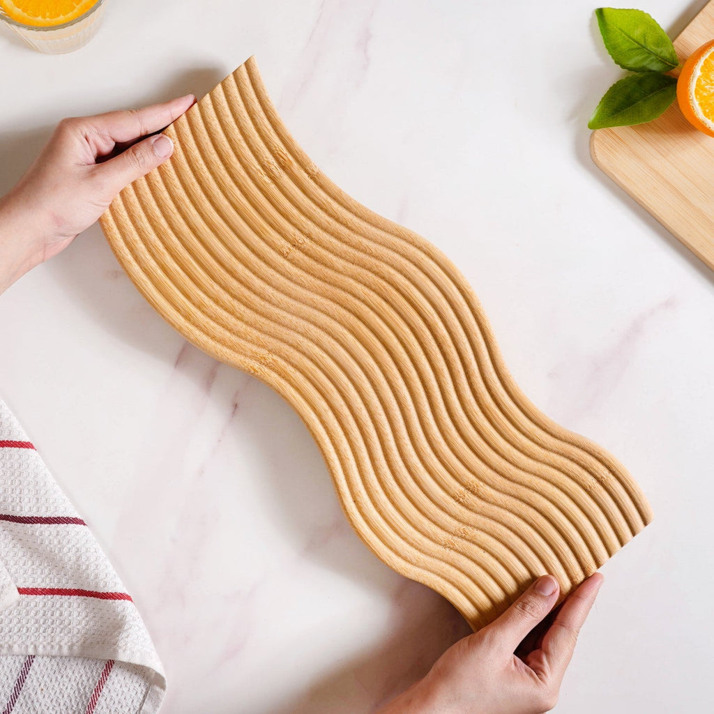 Nordic Water Ripple Platter 15 Inch