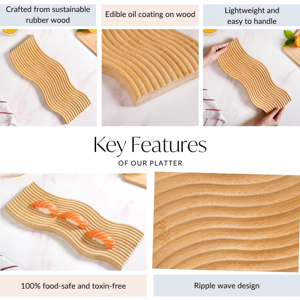 Nordic Water Ripple Platter 15 Inch