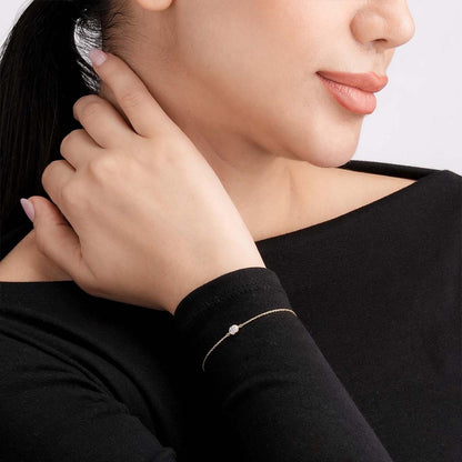 Veda Orb 9KT Gold Lab Grown Diamond Bracelet