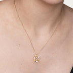 Colourful Stones Initial Necklace- 18k Gold Vermeil