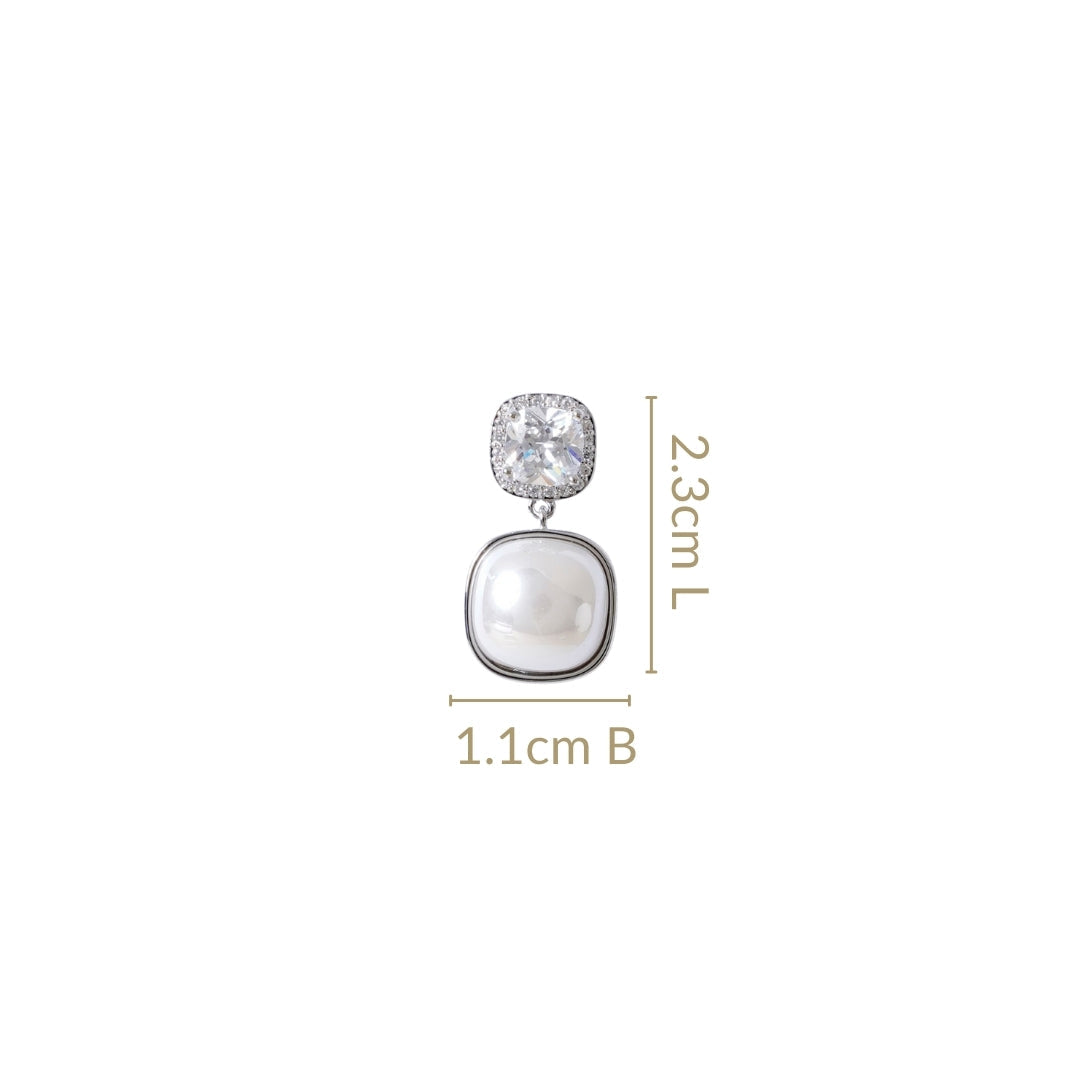 Ocean Treasure Pearl Drop Earrings Silver