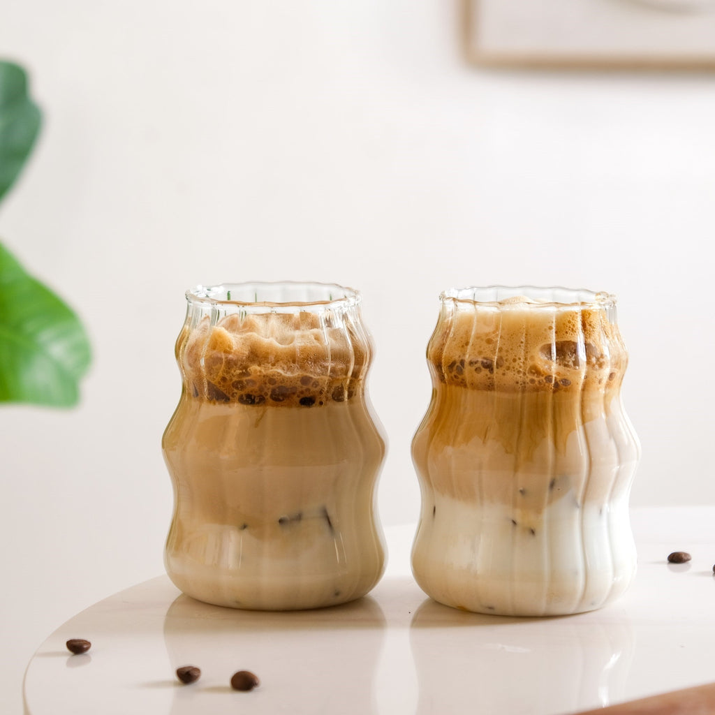 Ocean Waves Glass Tumblers Set Of 2 550ml