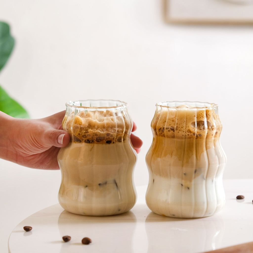 Ocean Waves Glass Tumblers Set Of 2 550ml