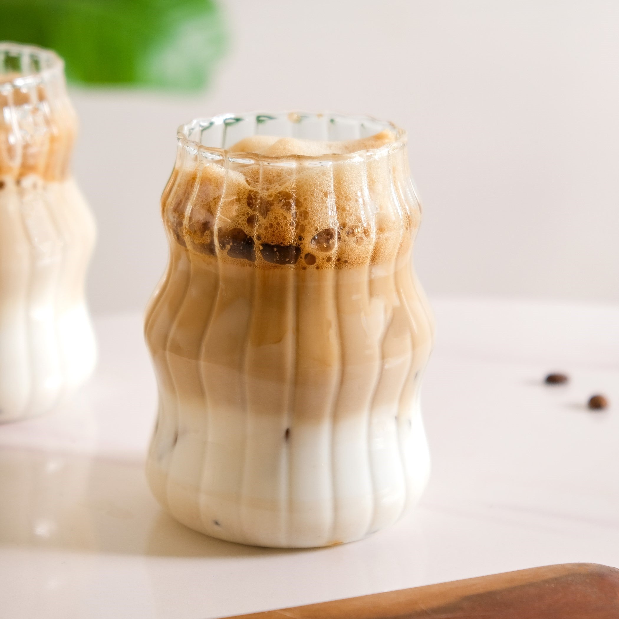 Ocean Waves Glass Tumblers Set Of 2 550ml