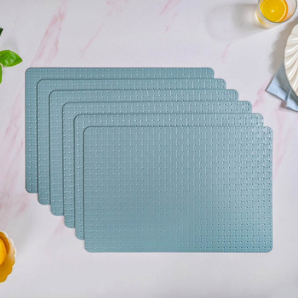 Ocean Blue Weave Placemat Set Of 6