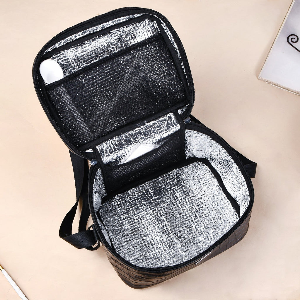 On The Go Lunch Bag Lunch Box Hamper In Faux Leather