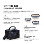 On The Go Lunch Bag Lunch Box Hamper In Faux Leather
