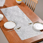 Opulent Leaf Silver Table Runner 91x35cm