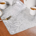 Opulent Leaf Silver Table Runner 91x35cm