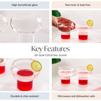 Orbit Stem Cocktail Glass Set Of 2 300ml