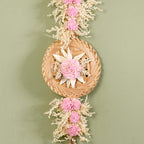Organic Dried Grass Wall Hanging Light Pink Set Of 2
