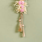 Organic Dried Grass Wall Hanging Light Pink Set Of 2