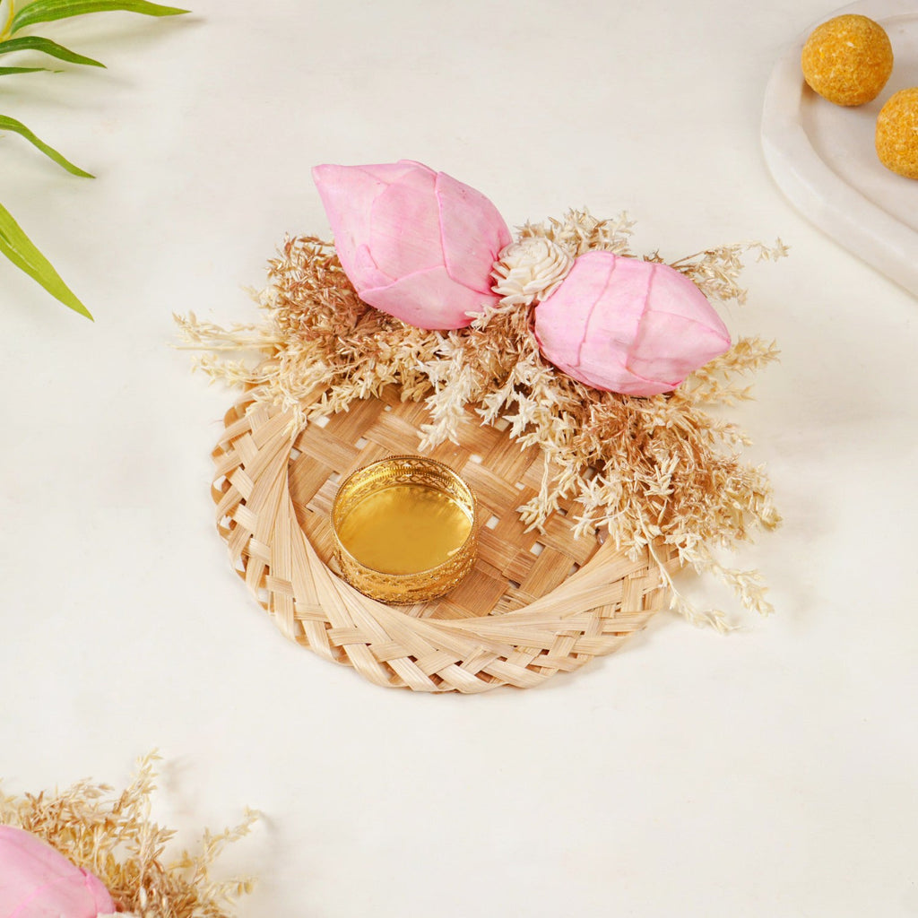 Organic Sola Lotus Tea Light Holder Pink Set Of 4