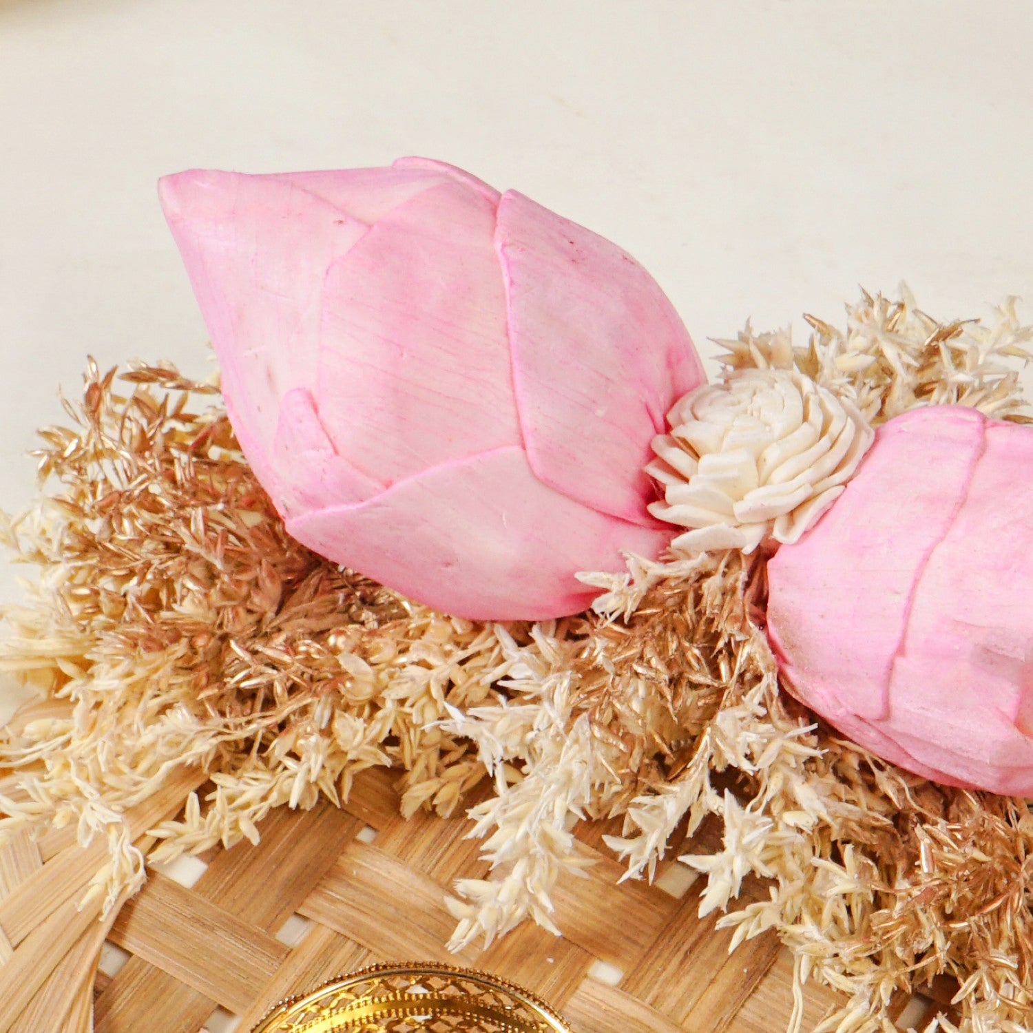 Organic Sola Lotus Tea Light Holder Pink Set Of 4