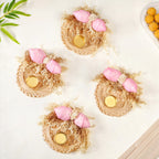 Organic Sola Lotus Tea Light Holder Pink Set Of 4