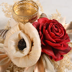 Organic Tealight Candle Holder Red Set Of 4