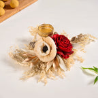 Organic Tealight Candle Holder Red Set Of 4