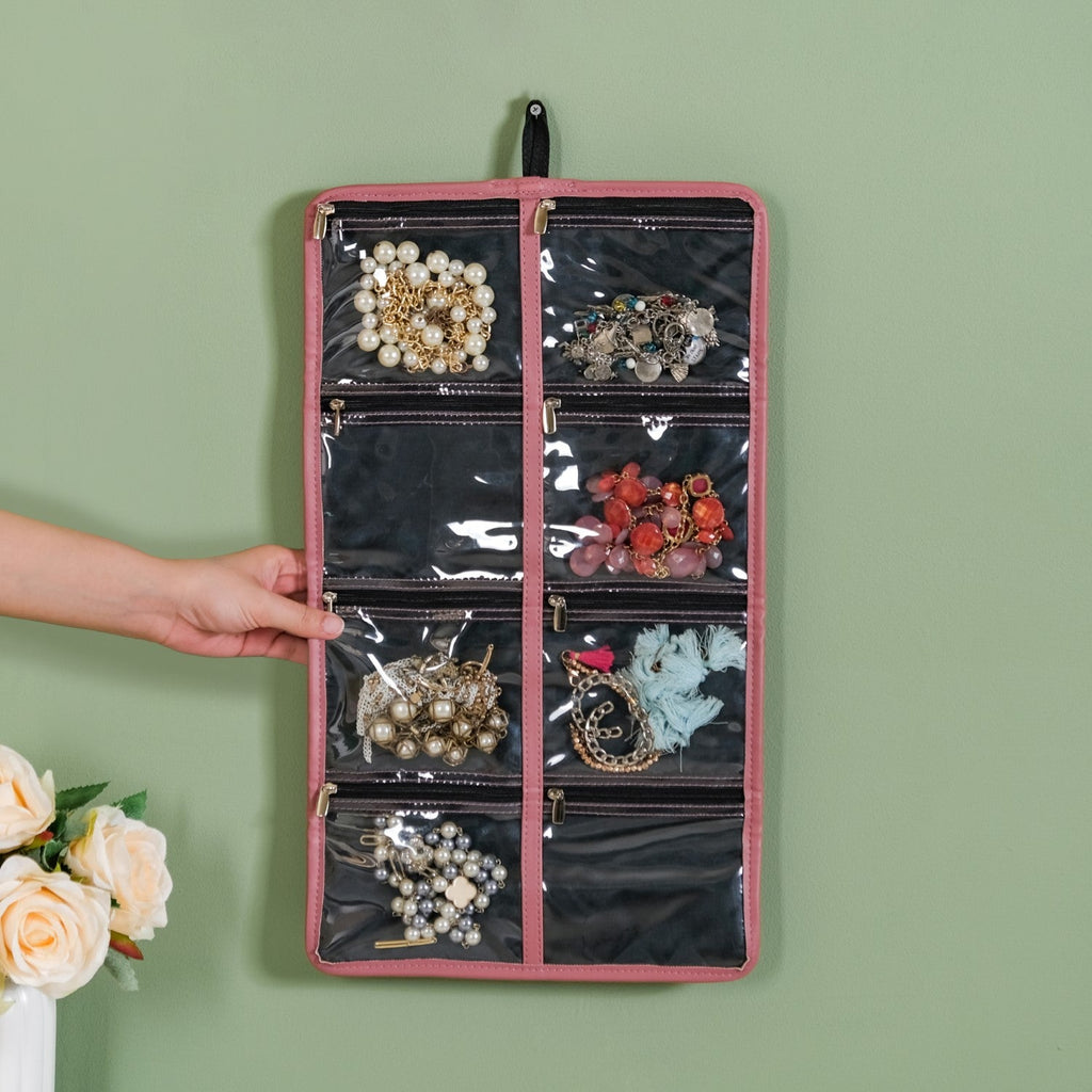 Foldable Pink Jewellery Organizer