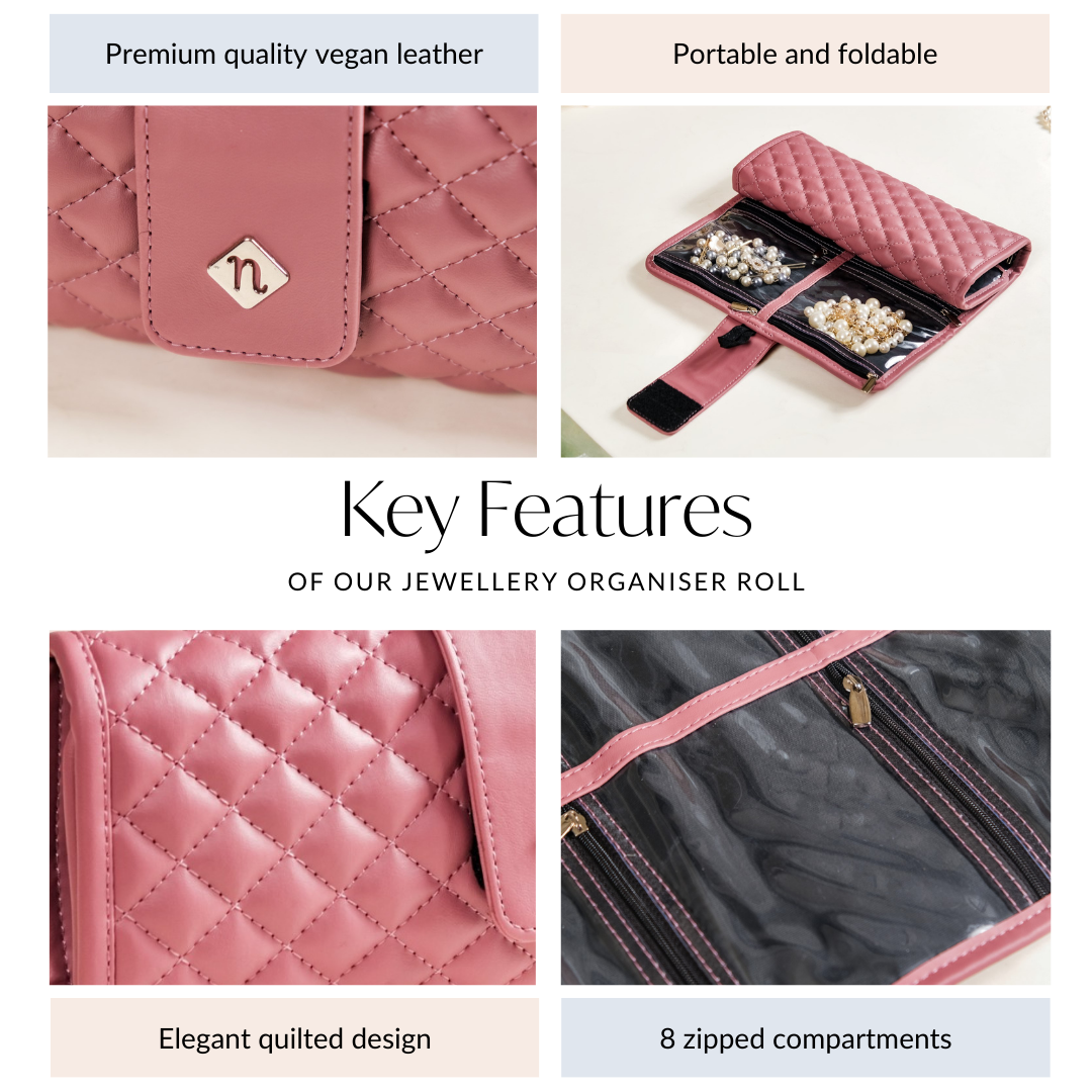 Foldable Pink Jewellery Organizer