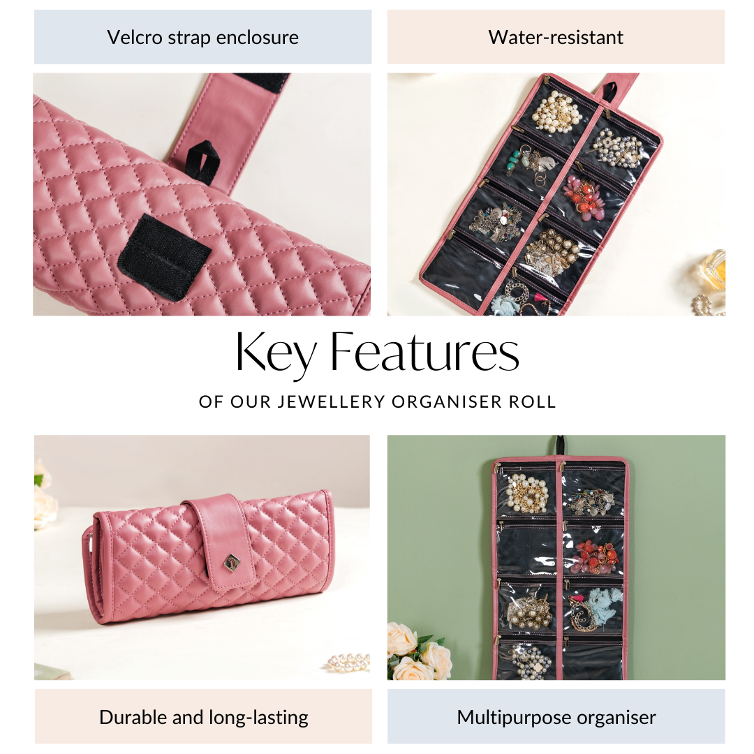 Foldable Pink Jewellery Organizer