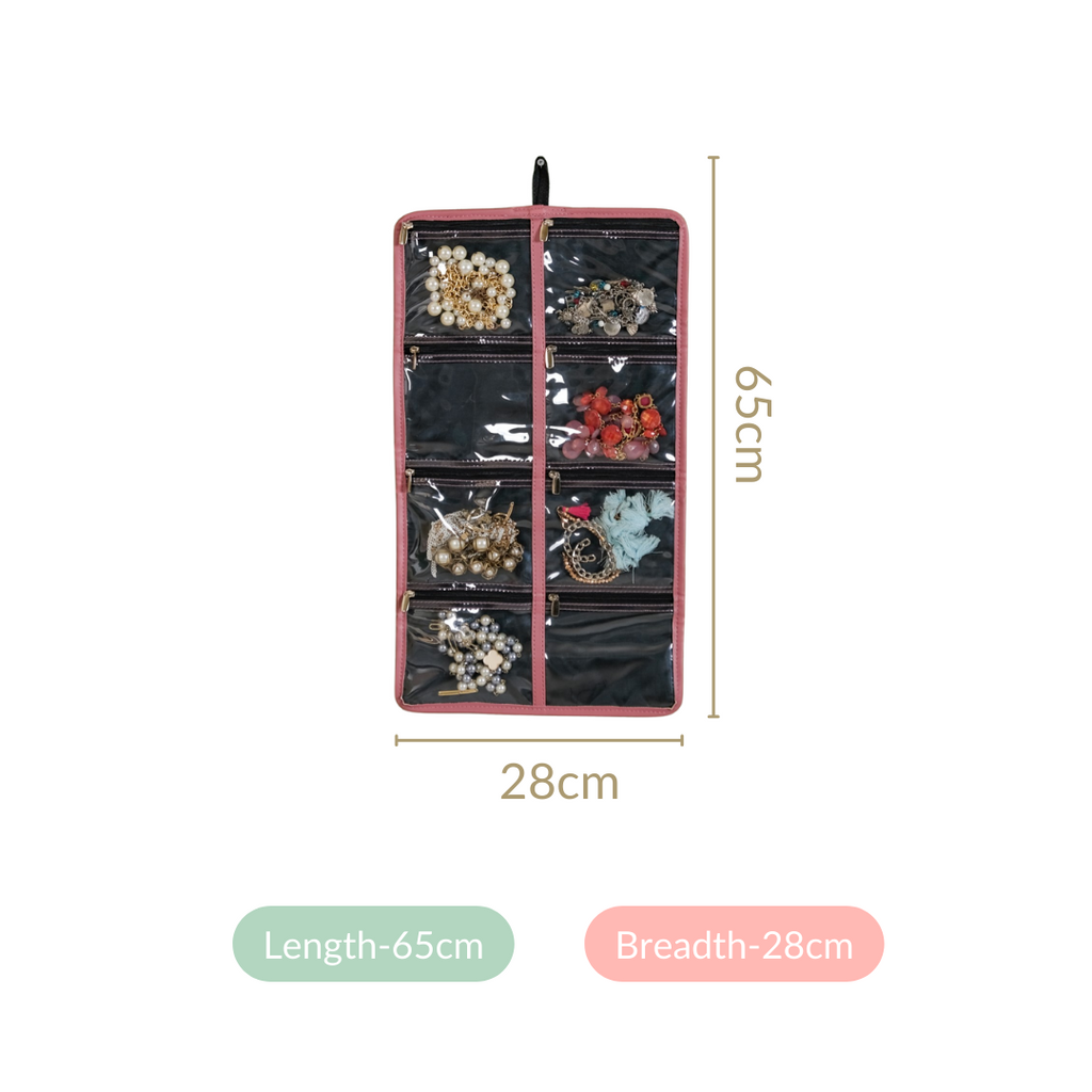 Foldable Pink Jewellery Organizer