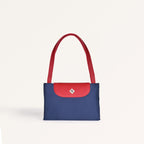 Origami Foldable Shoulder Tote Bag Navy Blue