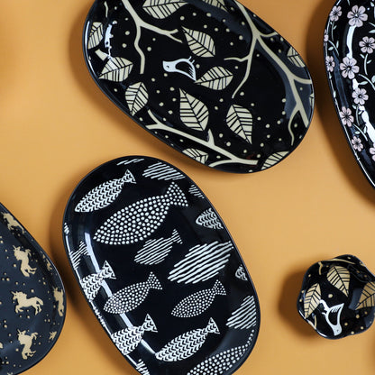Oval Plates Black