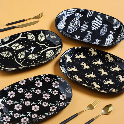 Oval Plates Black