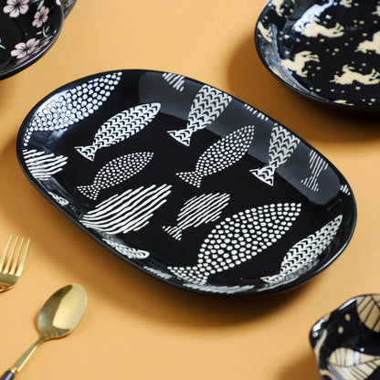 Oval Plates Black