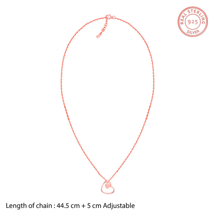 Anushka Sharma Rose Gold Heart Necklace