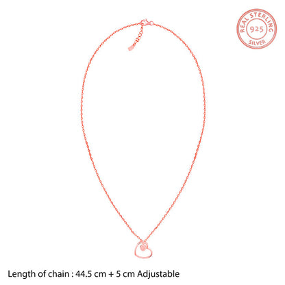 Anushka Sharma Rose Gold Heart Necklace