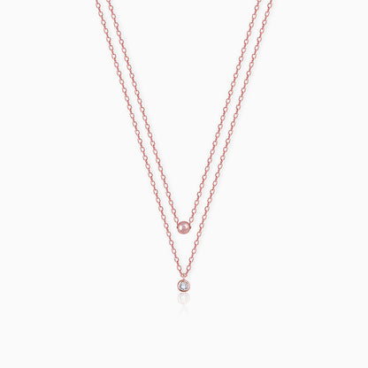 Rose Gold Classic Layered Necklace