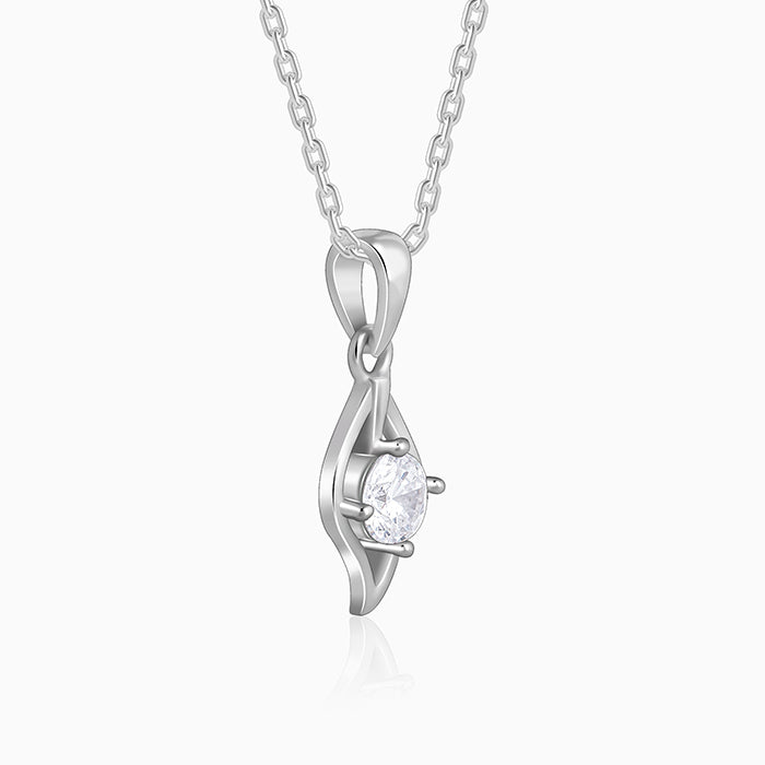 Anushka Sharma Silver Falling Dew Pendant With Link Chain