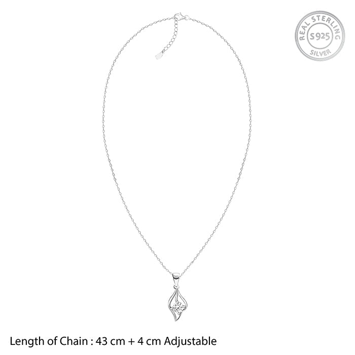 Anushka Sharma Silver Falling Dew Pendant With Link Chain