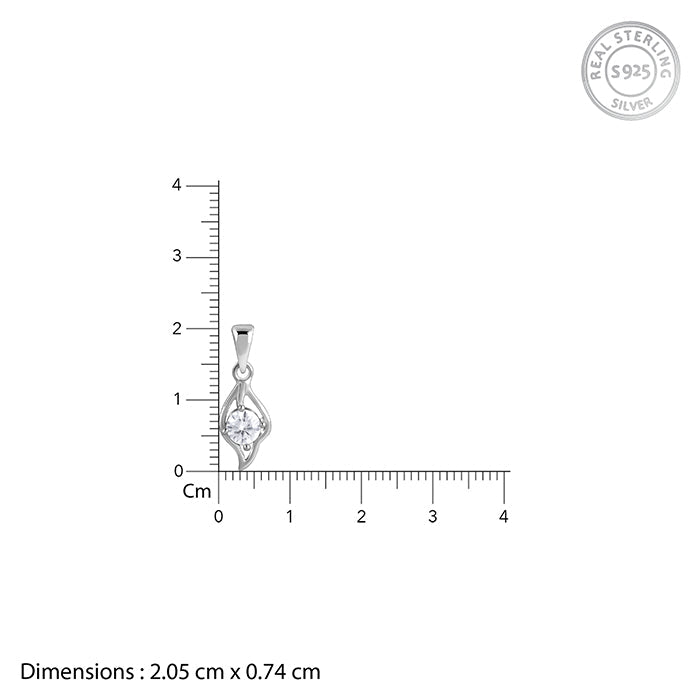 Anushka Sharma Silver Falling Dew Pendant With Link Chain