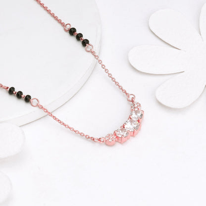 Rose Gold Zirconia Elegance Mangalsutra