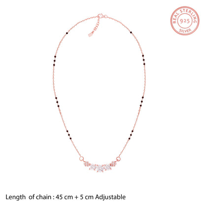 Rose Gold Zirconia Elegance Mangalsutra