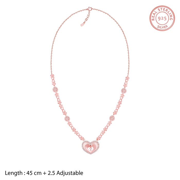 Anushka Sharma Rose Gold Love Affair Necklace
