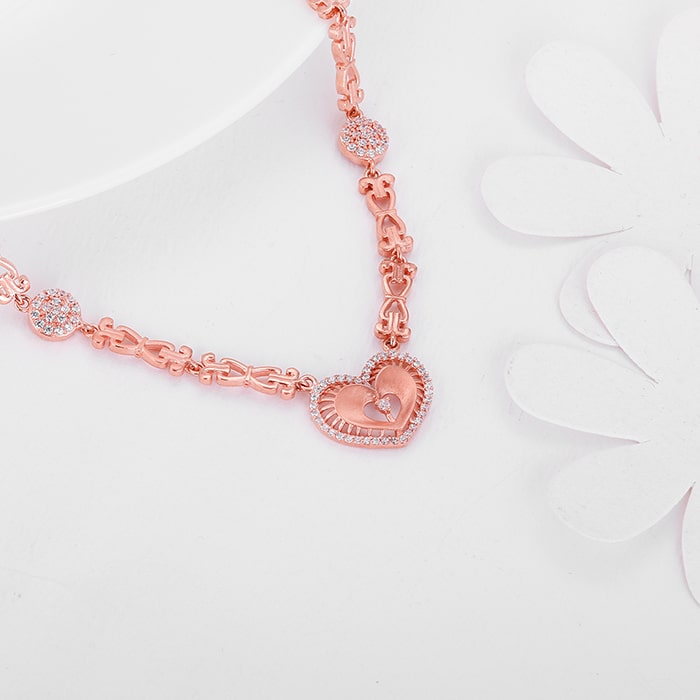 Anushka Sharma Rose Gold Love Affair Necklace