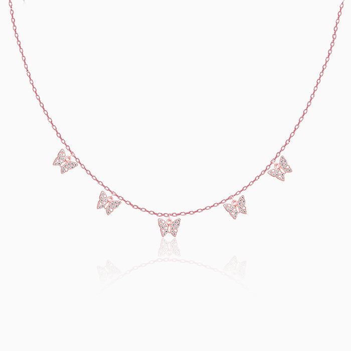 Anushka Sharma Rose Gold Wavering Wings Butterfly Necklace