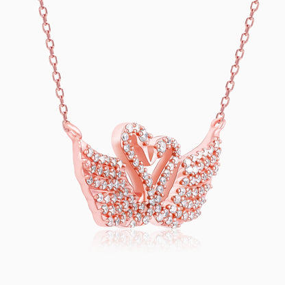 Rose Gold Swan Love Necklace